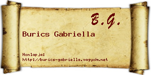 Burics Gabriella névjegykártya